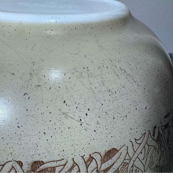 Set Of 3 Pyrex Forest Fancies Speckled Tan Nesting Bowls Mushroom 1980s - Picture 7 of 10